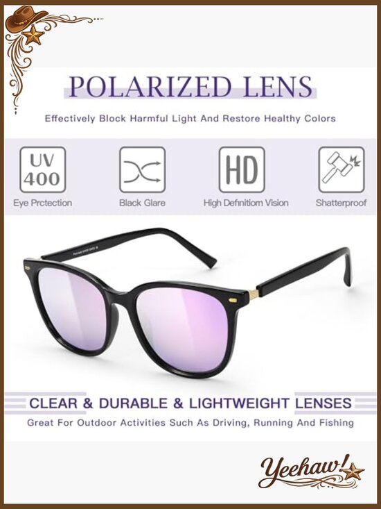 Cat Eye Oversized Polarized Sunglasses UV Protection Women\'s main image 6